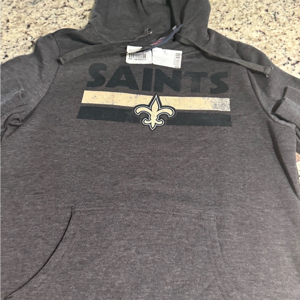 Gray Saints Hoodie with Logo